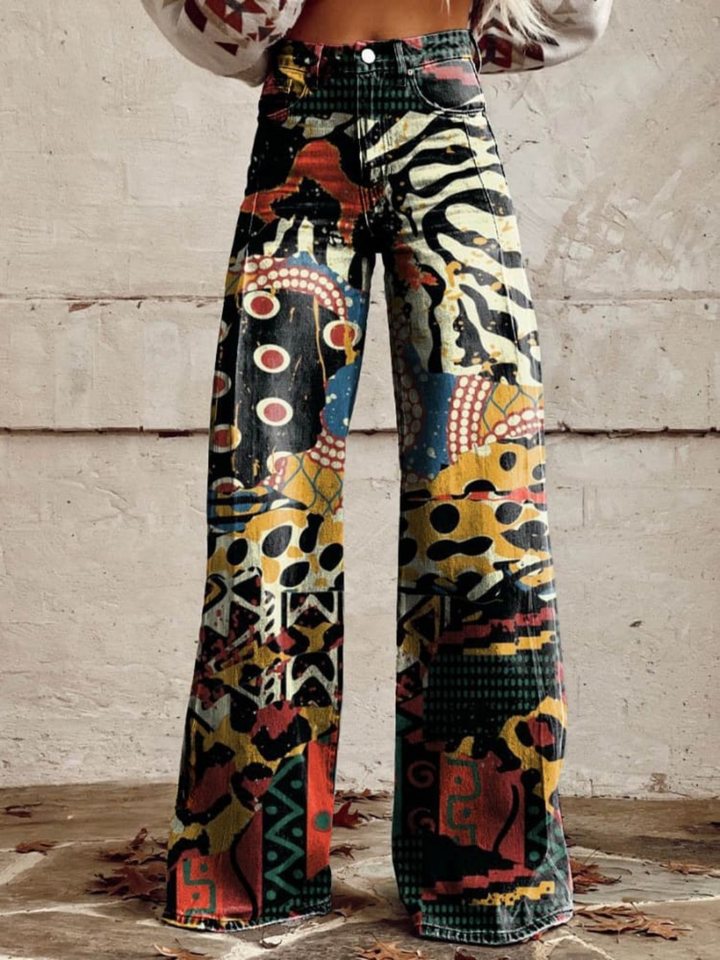 Mia™ - Chic Colorful Wide-Leg Trousers