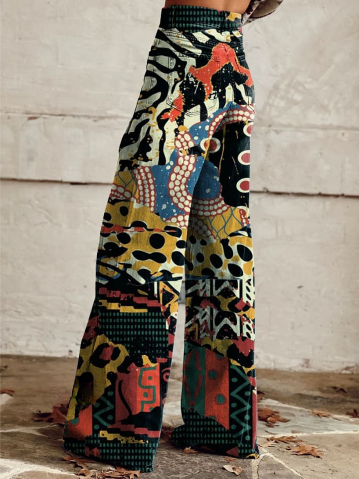 Mia™ - Chic Colorful Wide-Leg Trousers