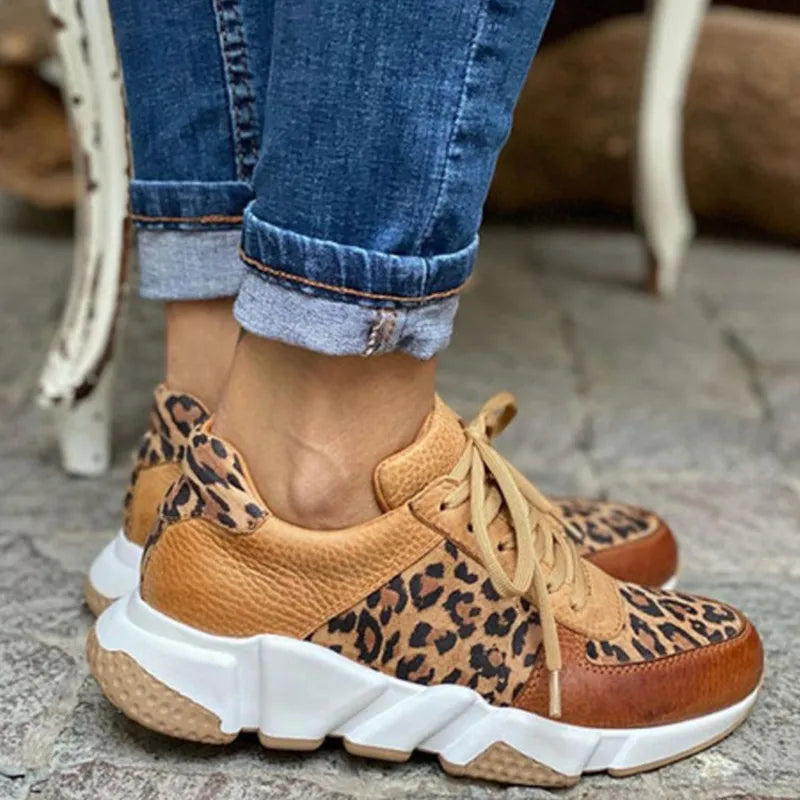 Annie | Cozy Leopard Print Sneakers