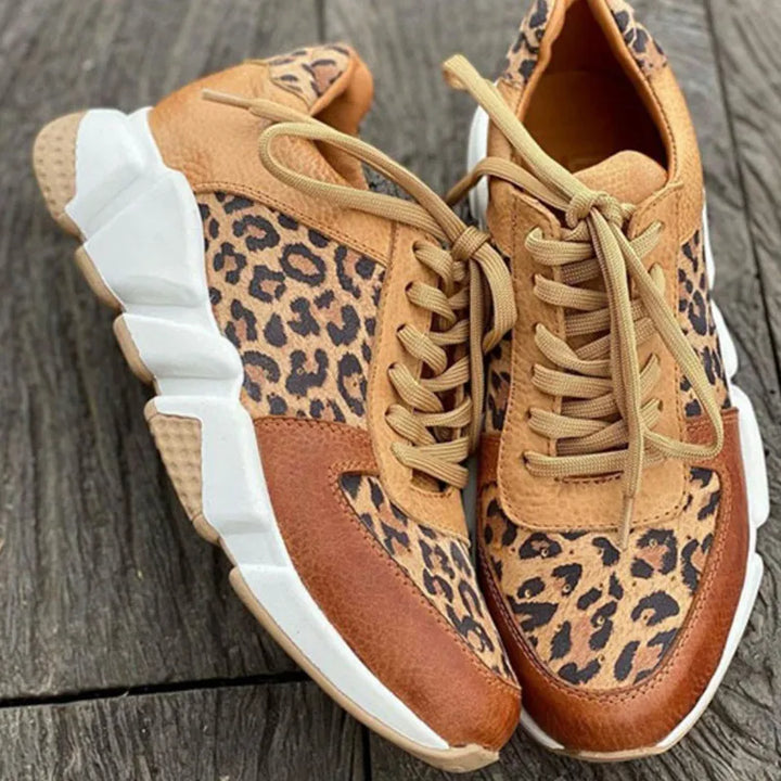 Annie | Cozy Leopard Print Sneakers