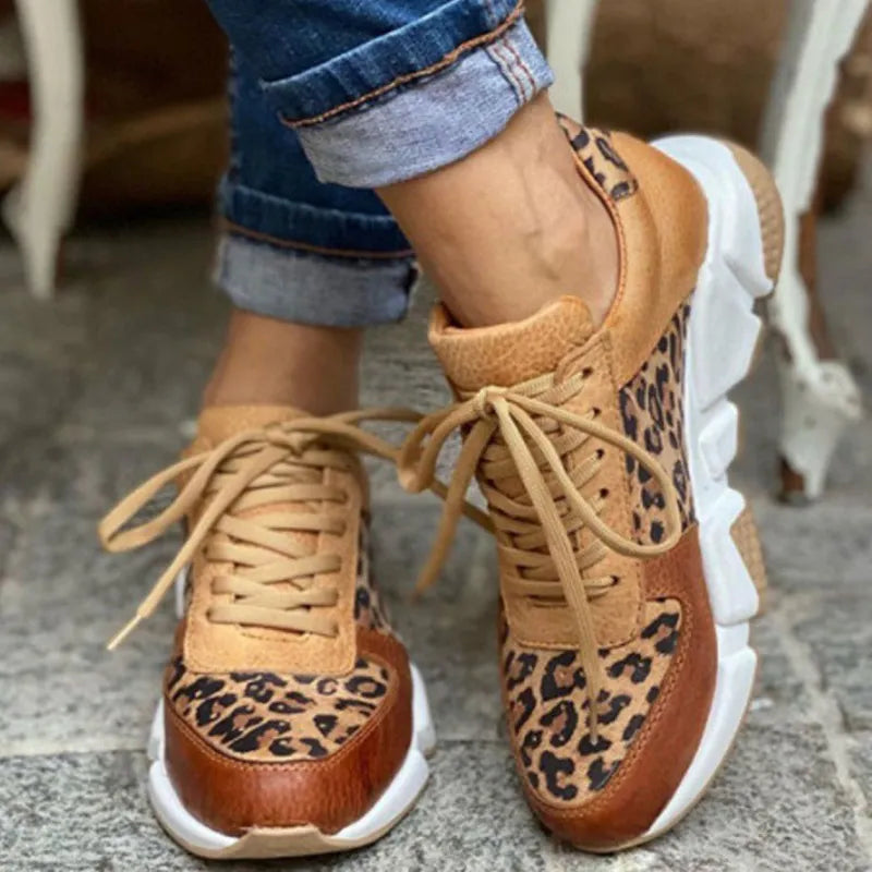 Annie | Cozy Leopard Print Sneakers