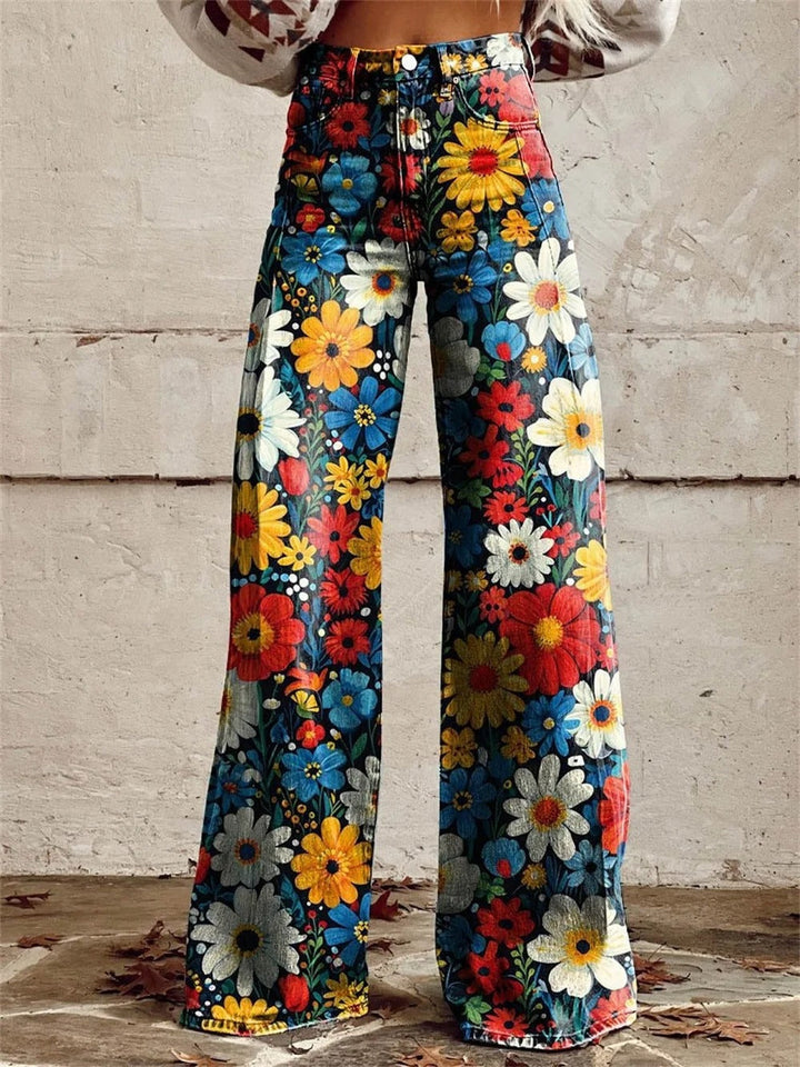 Charlotte™ - Vibrant Floral Print Wide Leg Pants for Ultimate Comfort