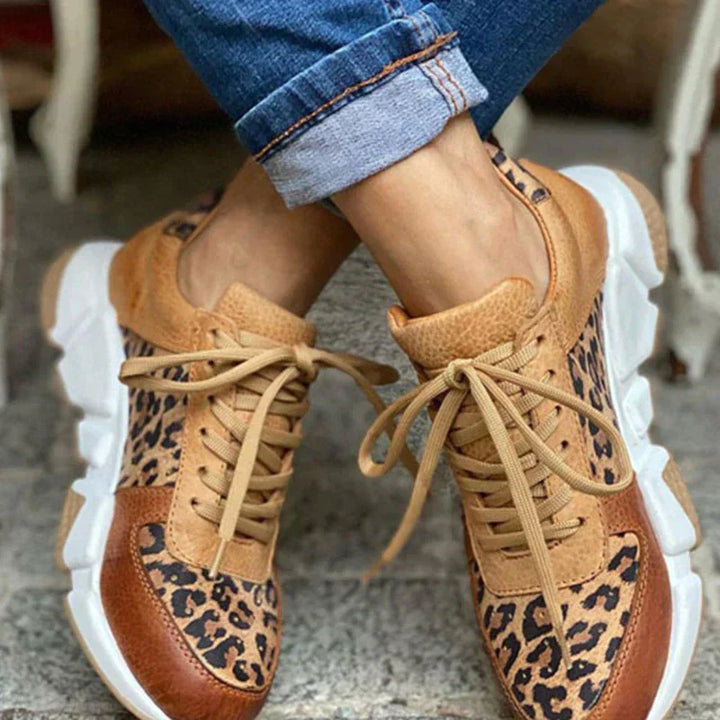 Annie | Cozy Leopard Print Sneakers