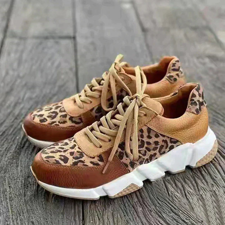 Annie | Cozy Leopard Print Sneakers