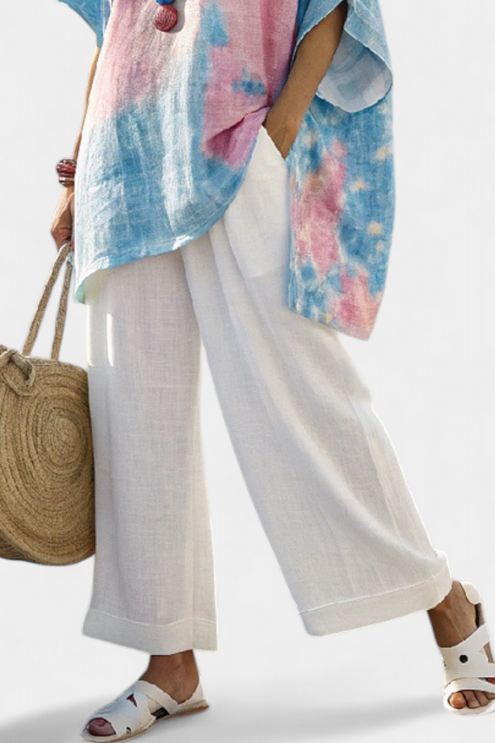 Vantrel | Cozy Relaxed Fit Top & Striped Bamboo Trousers