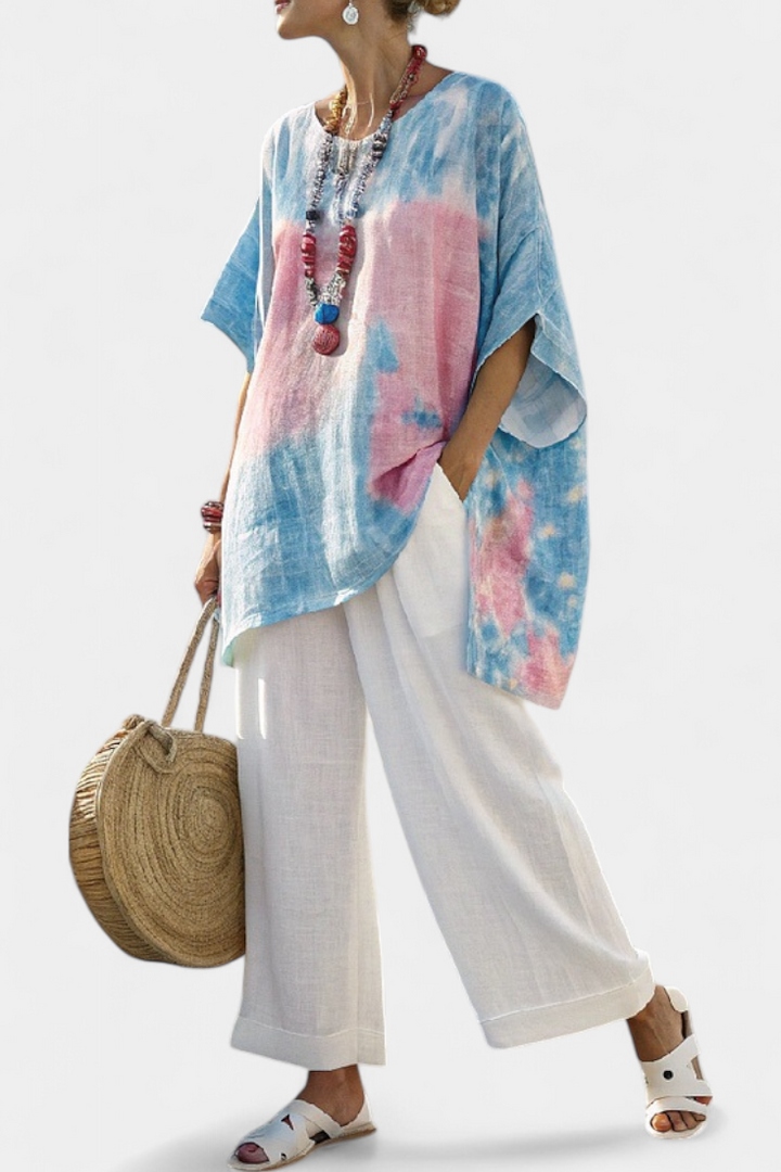 Vantrel | Cozy Relaxed Fit Top & Striped Bamboo Trousers