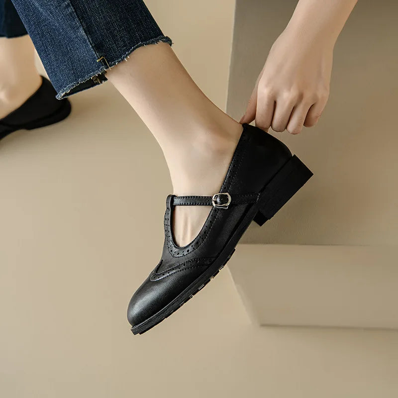 Annie | Chic T-Strap Mary Jane Shoes