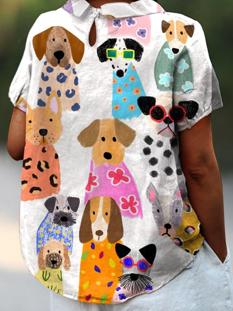 Tilly | Canine Patterned Shirt