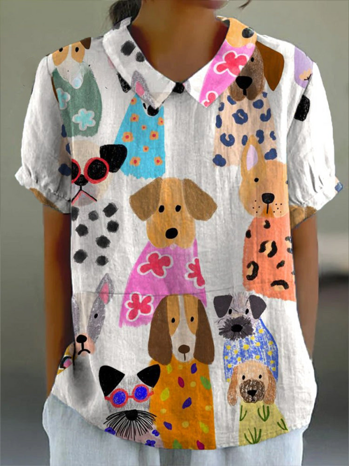 Tilly | Canine Patterned Shirt