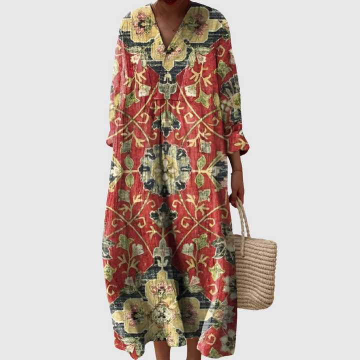 Aria | Bohemian-Inspired Long Sleeve Tapestry Dress