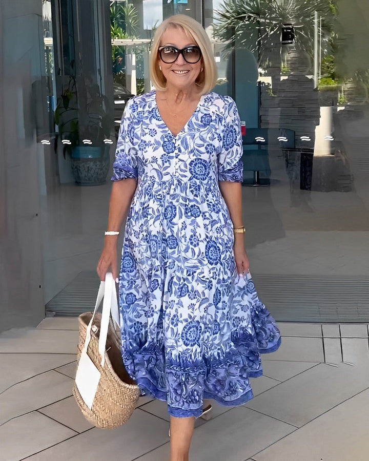 Keisha | Elegant Floral V-Neck