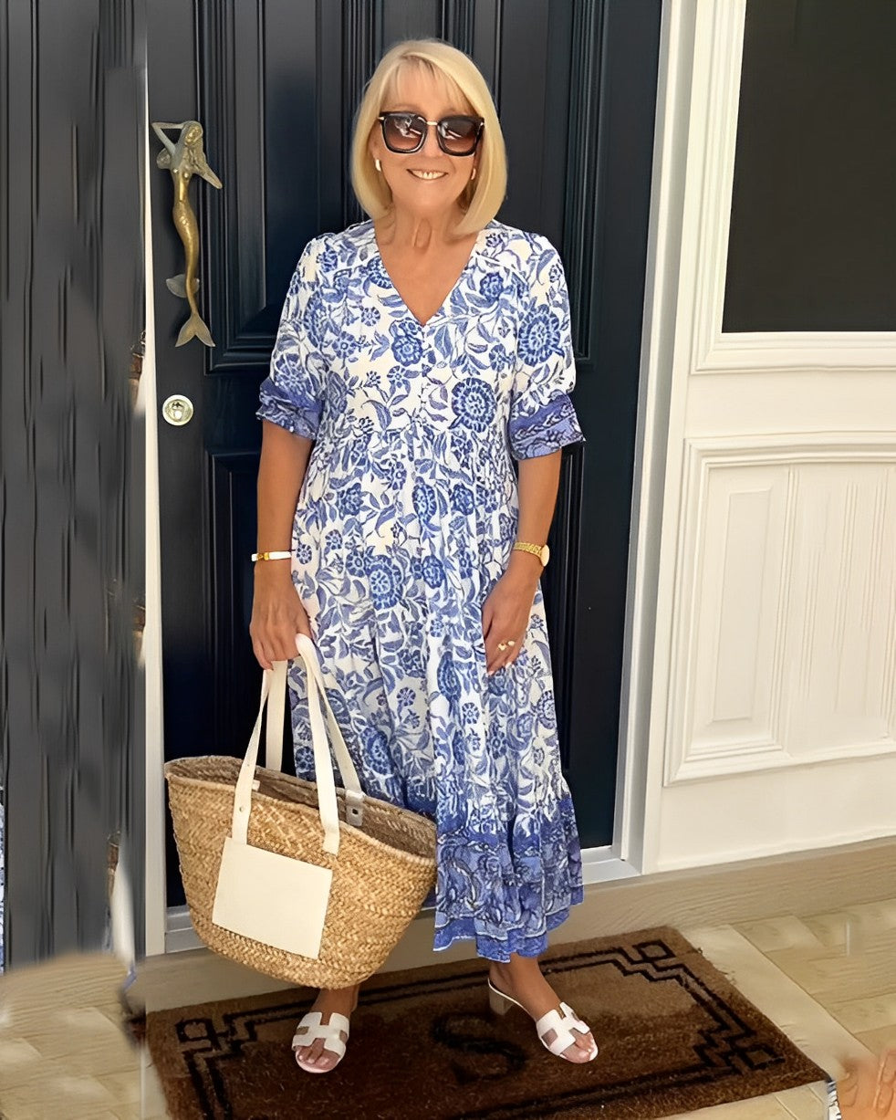 Keisha | Elegant Floral V-Neck