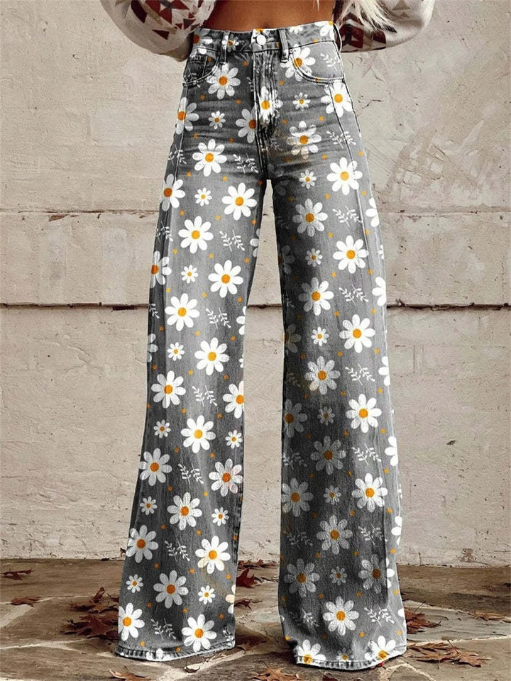 Charlotte™ - Vibrant Floral Print Wide Leg Pants for Ultimate Comfort