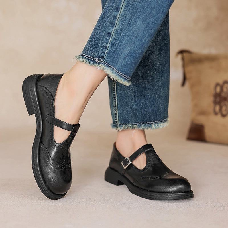 Annie | Classic Leather Mary Jane Shoes