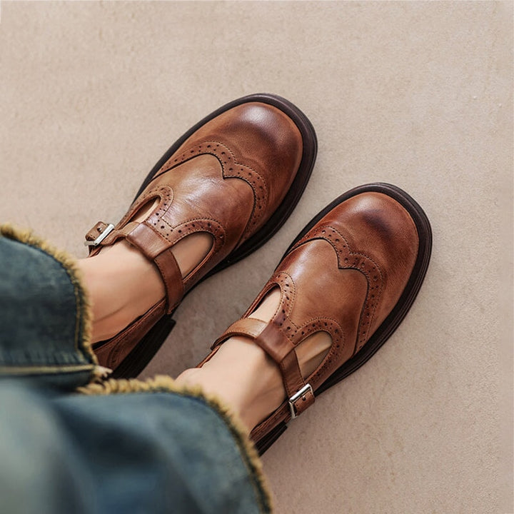 Annie | Classic Leather Mary Jane Shoes